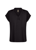 Marica 278 V-ringad T-shirt Dam Black Soyaconcept