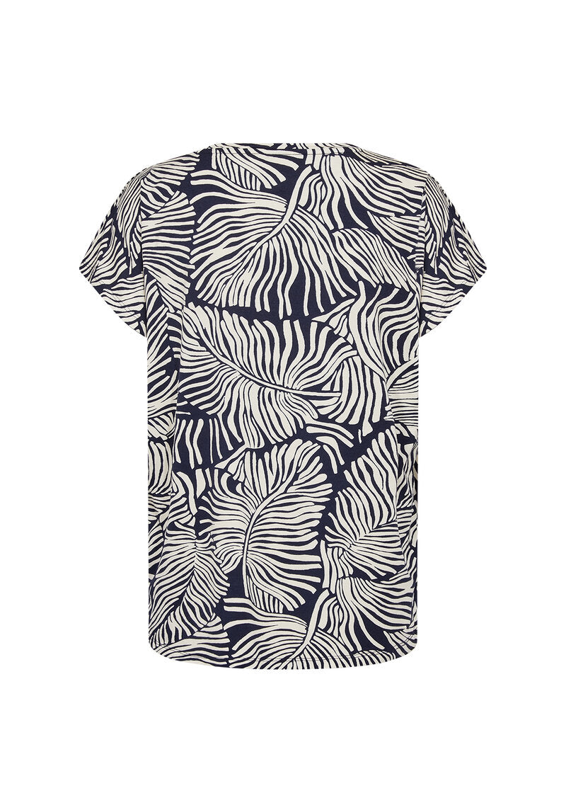 Marica 330 Short-Sleeved Top Women Navy Combi Soyaconcept