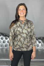 Marica Topp 3/4 Dam Ocean Blue Combi - Soyaconcept