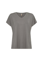 Marica V-ringad T-shirt Dam Misty Soyaconcept