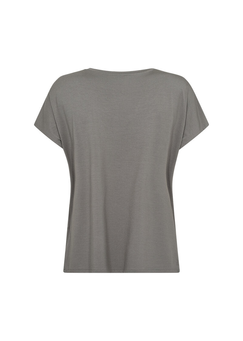 Marica V-ringad T-shirt Dam Misty Soyaconcept