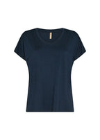 Marica V-ringad T-shirt Dam Navy Soyaconcept