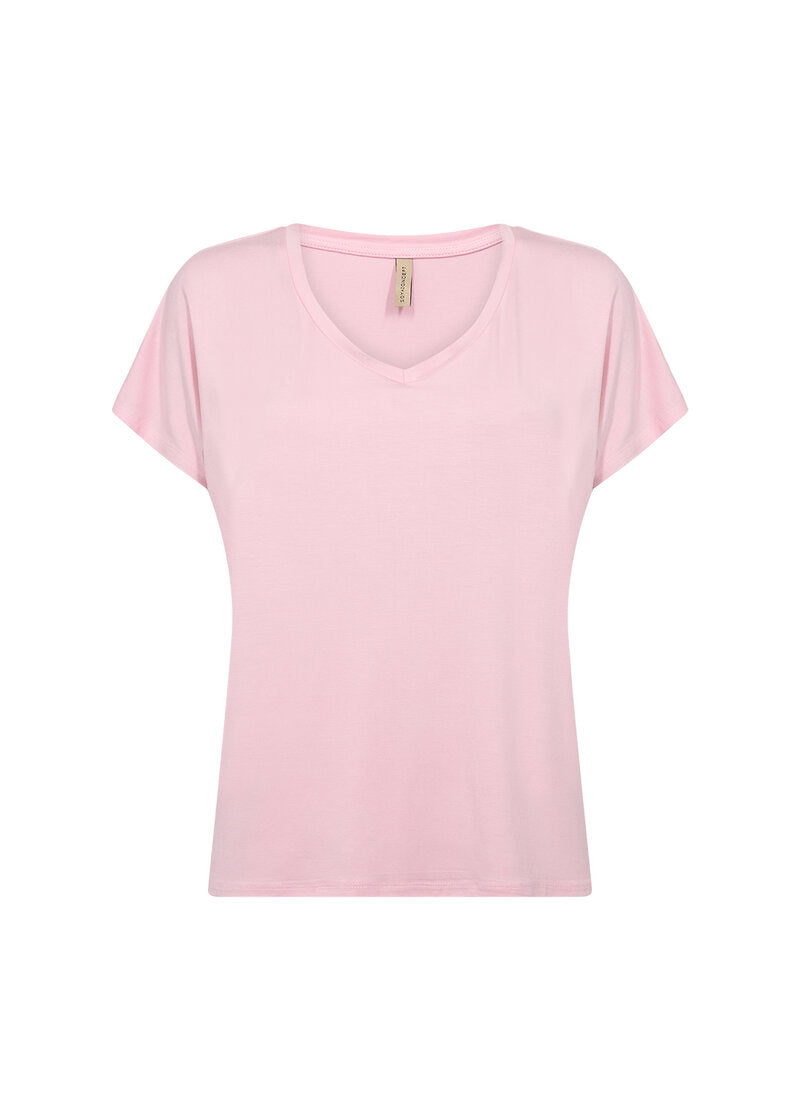 Marica V-ringad T-shirt Dam Rose Soyaconcept