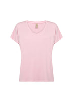 Marica V-ringad T-shirt Dam Rose Soyaconcept