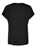 Marica V-ringad T-shirt Dam Black Soyaconcept
