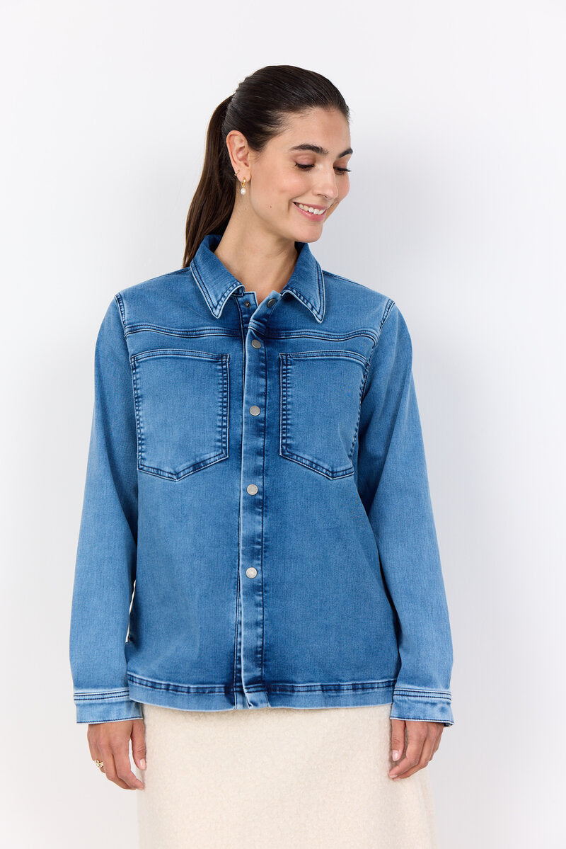 Nadira 15 Shirt Women Medium Blue Soyaconcept