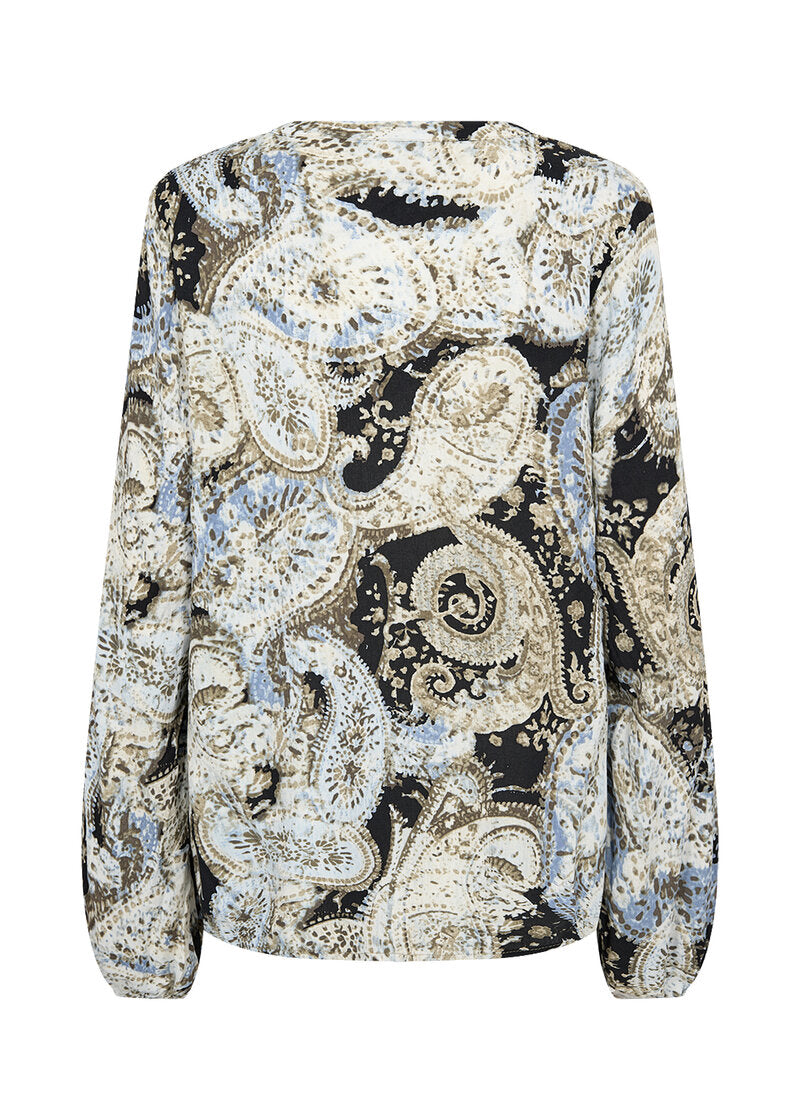 Nami Blouse Women Flint Blue Combi Soyaconcept