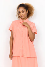Netti 94 Short Sleeve Shirt Women Peach Pink Soyaconcept
