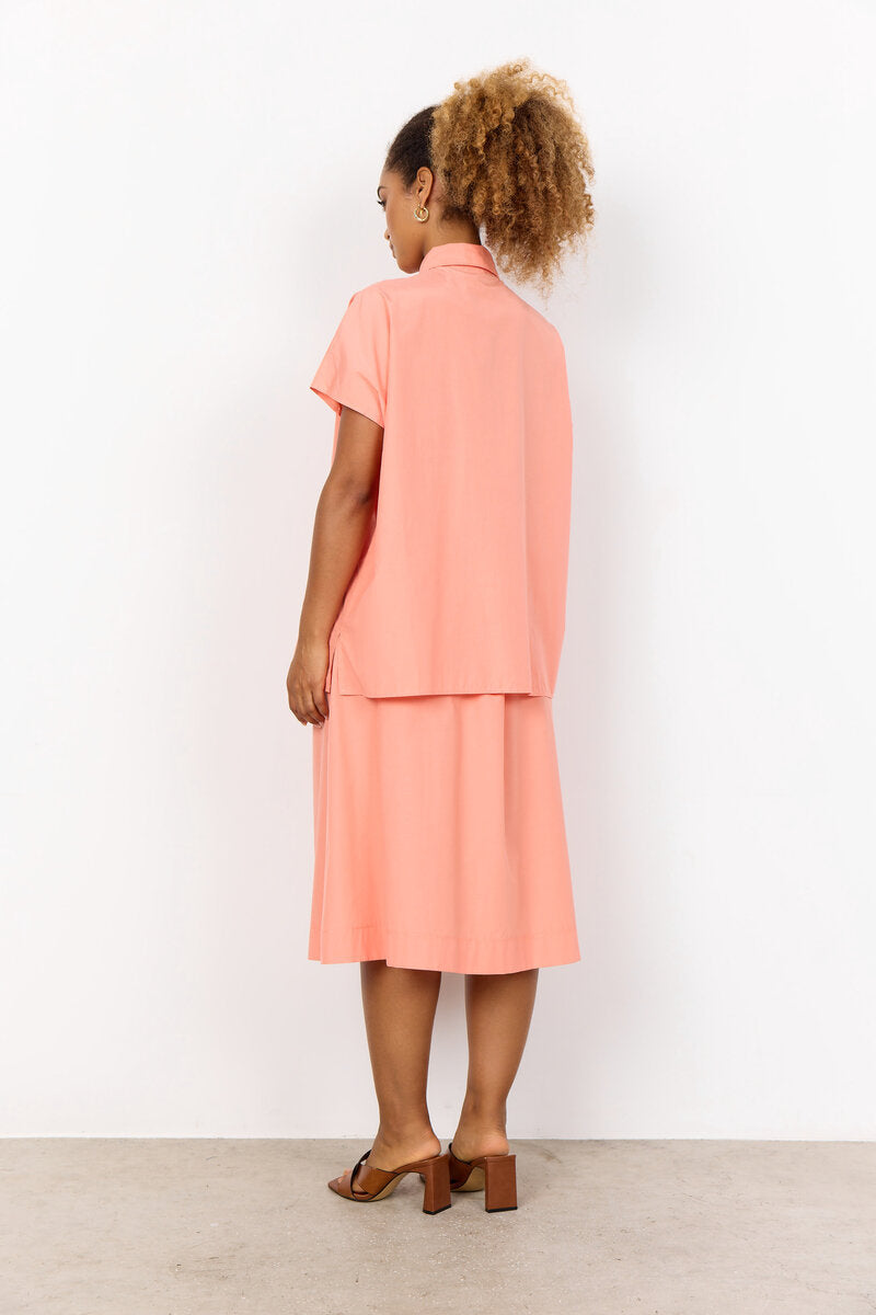 Netti 94 Short Sleeve Shirt Women Peach Pink Soyaconcept