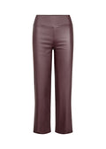 Pam 7/8 Vid Byxa Skinnimitation Dam Wine Soyaconcept