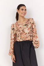 Pammi 1 Blouse Women Peach Pink Combi Soyaconcept