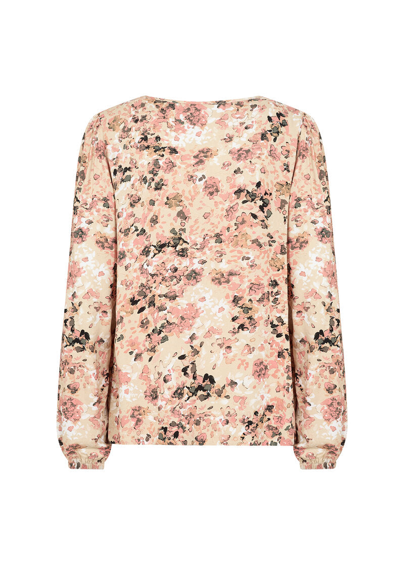 Pammi 1 Blus Dam Peach Pink Combi Soyaconcept