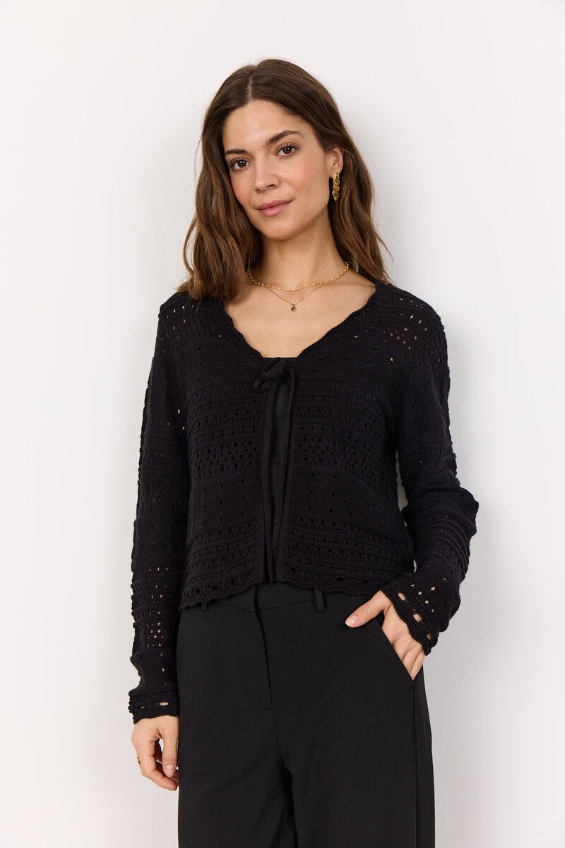 Perry 6 Stickad Cardigan Dam Black Soyaconcept