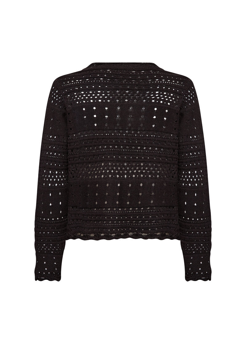 Perry 6 Stickad Cardigan Dam Black Soyaconcept