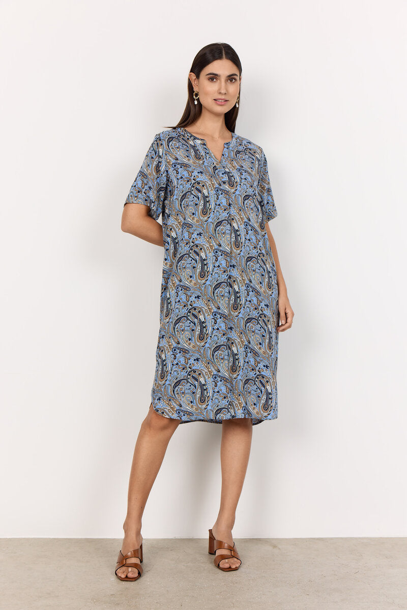 Pianna 4 Dress Women Air Blue Combi Soyaconcept