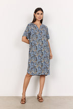 Pianna 4 Dress Women Air Blue Combi Soyaconcept