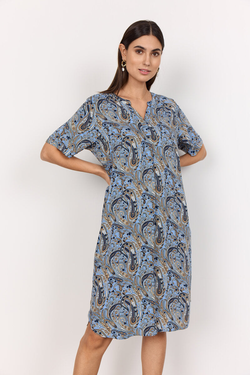 Pianna 4 Dress Women Air Blue Combi Soyaconcept