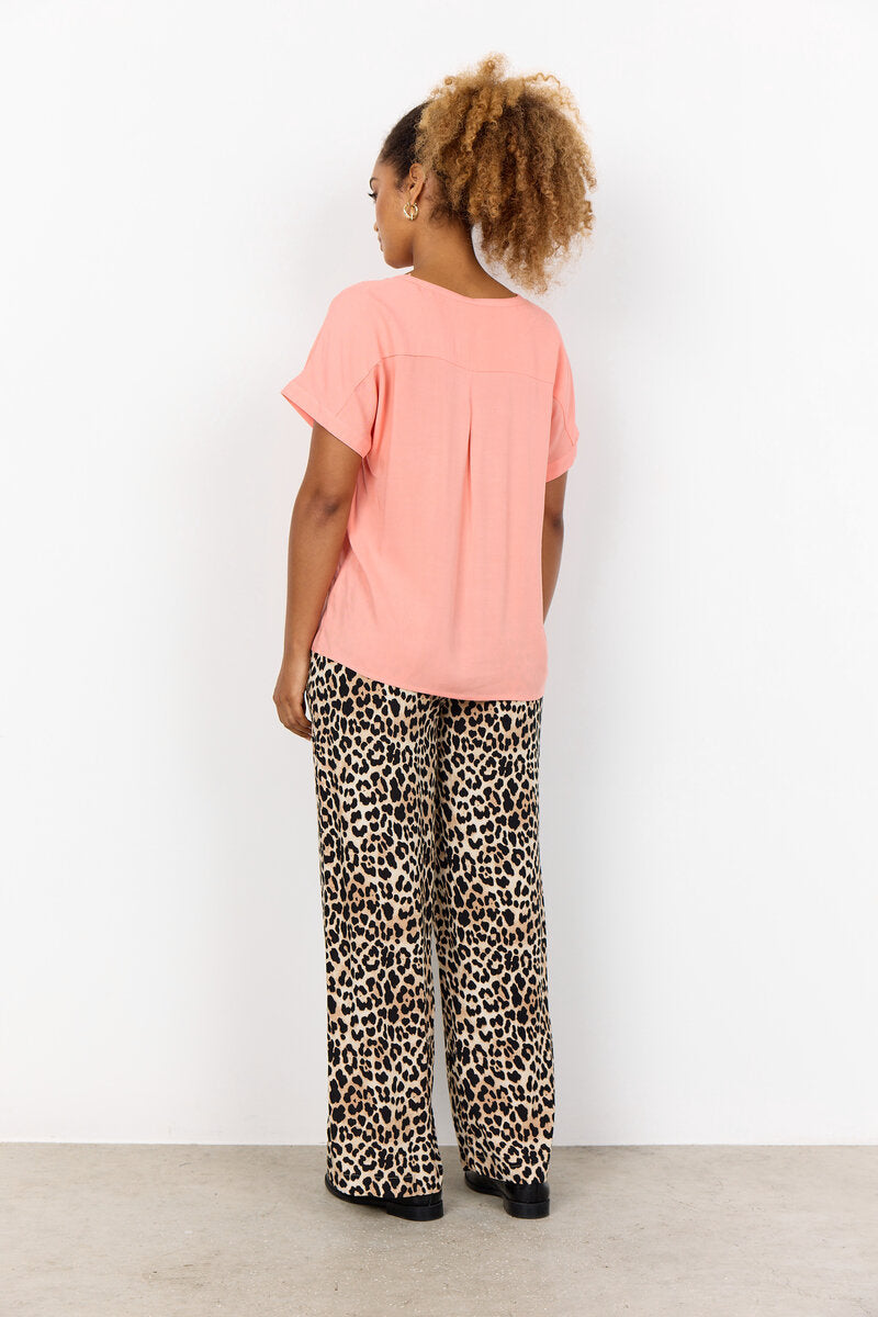 Radia 9 V-neck Blouse Women Peach Pink Soyaconcept