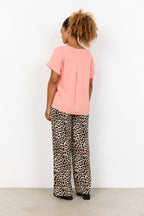 Radia 9 V-neck Blouse Women Peach Pink Soyaconcept