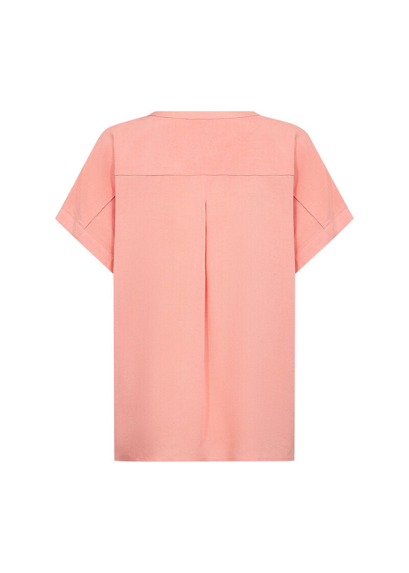 Radia 9 V-neck Blouse Women Peach Pink Soyaconcept