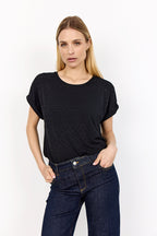 Satine 2 T-Shirt Dam Black Soyaconcept