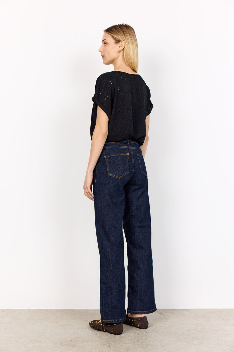 Satine 2 T-Shirt Dam Black Soyaconcept