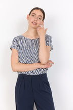 Selia 1 Blouse Women's Navy Combi Soyaconcept