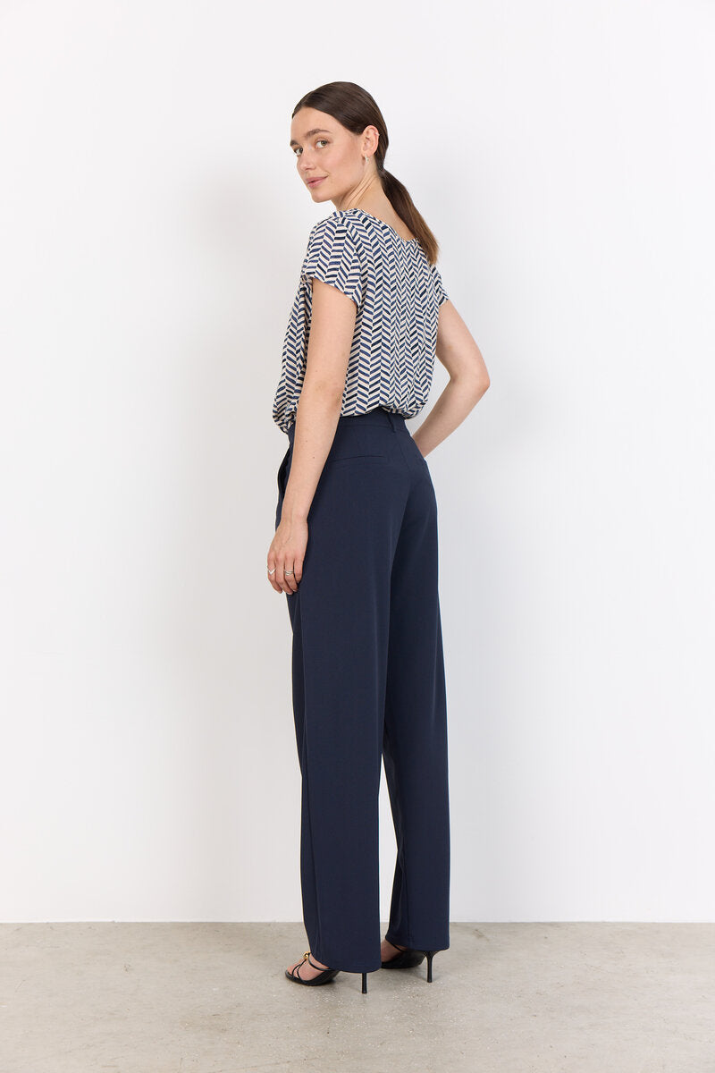 Selia 1 Blouse Women's Navy Combi Soyaconcept