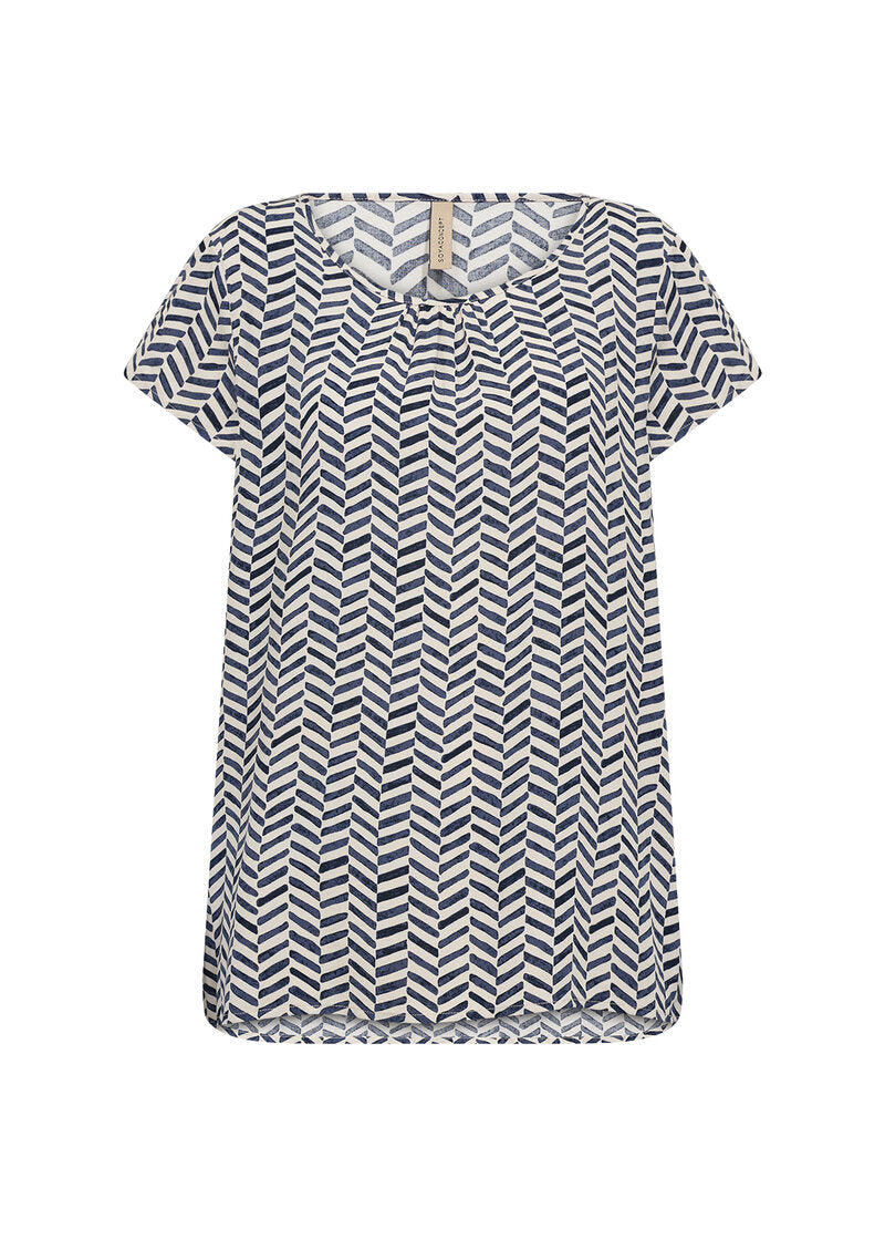 Selia 1 Blouse Women's Navy Combi Soyaconcept