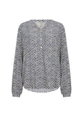 Selia 2 Långärmad Blus Dam Navy Combi Soyaconcept