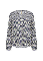 Selia 2 Långärmad Blus Dam Navy Combi Soyaconcept