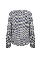 Selia 2 Långärmad Blus Dam Navy Combi Soyaconcept