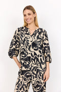 Senta 1 Blouse Women Black Combi Soyaconcept