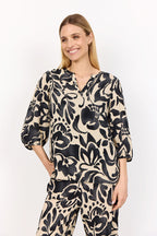 Senta 1 Blus Dam Black Combi Soyaconcept