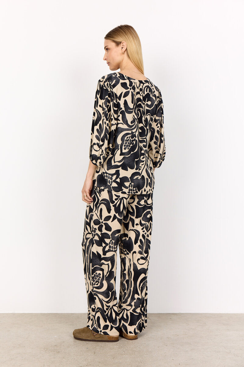 Senta 1 Blus Dam Black Combi Soyaconcept