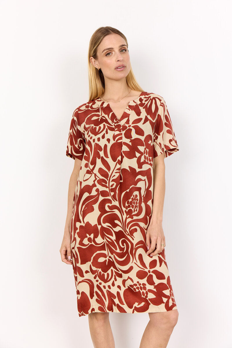 Senta 3 Tunic Women Mineral Red Combi Soyaconcept