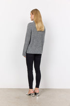Torino Stickad Tröja Dam Medium Grey Melange Soyaconcept