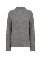 Torino Stickad Tröja Dam Medium Grey Melange Soyaconcept