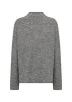 Torino Stickad Tröja Dam Medium Grey Melange Soyaconcept