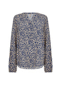 Van 1 Blouse Women Estate Blue Combi Soyaconcept