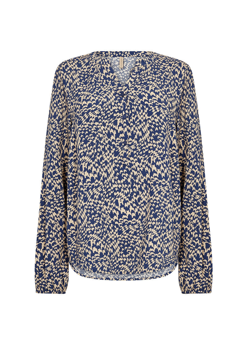Van 1 Blouse Women Estate Blue Combi Soyaconcept