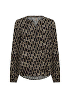 Varla 4 Långärmad Blus Dam Black Combi Soyaconcept