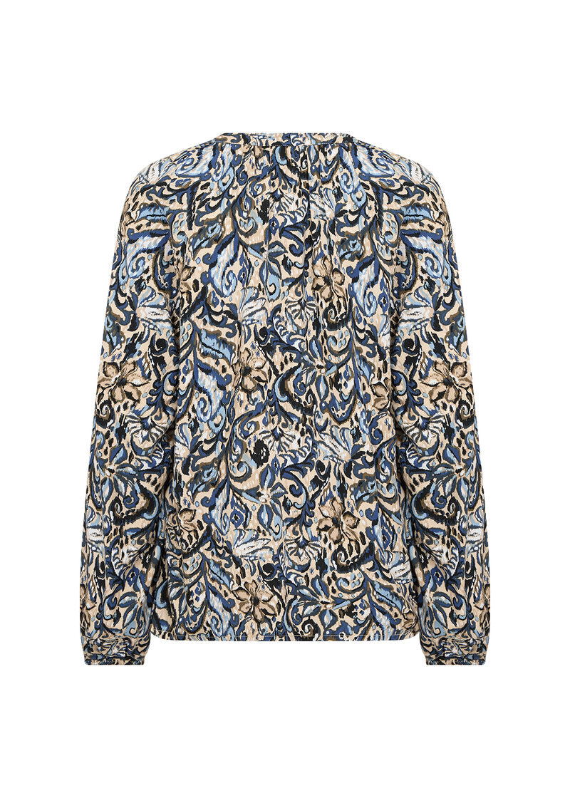 Vava 1 Blouse Women Estate Blue Combi Soyaconcept