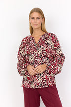 Vava 1 Blouse Women Red Combi Soyaconcept