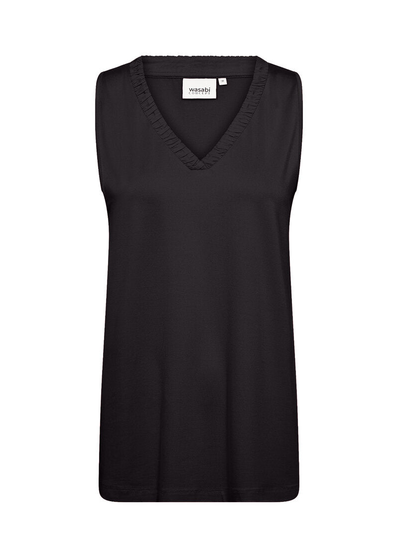 Stella 17 Sleeveless Top Black | Smilebutiken - Wasabiconcept