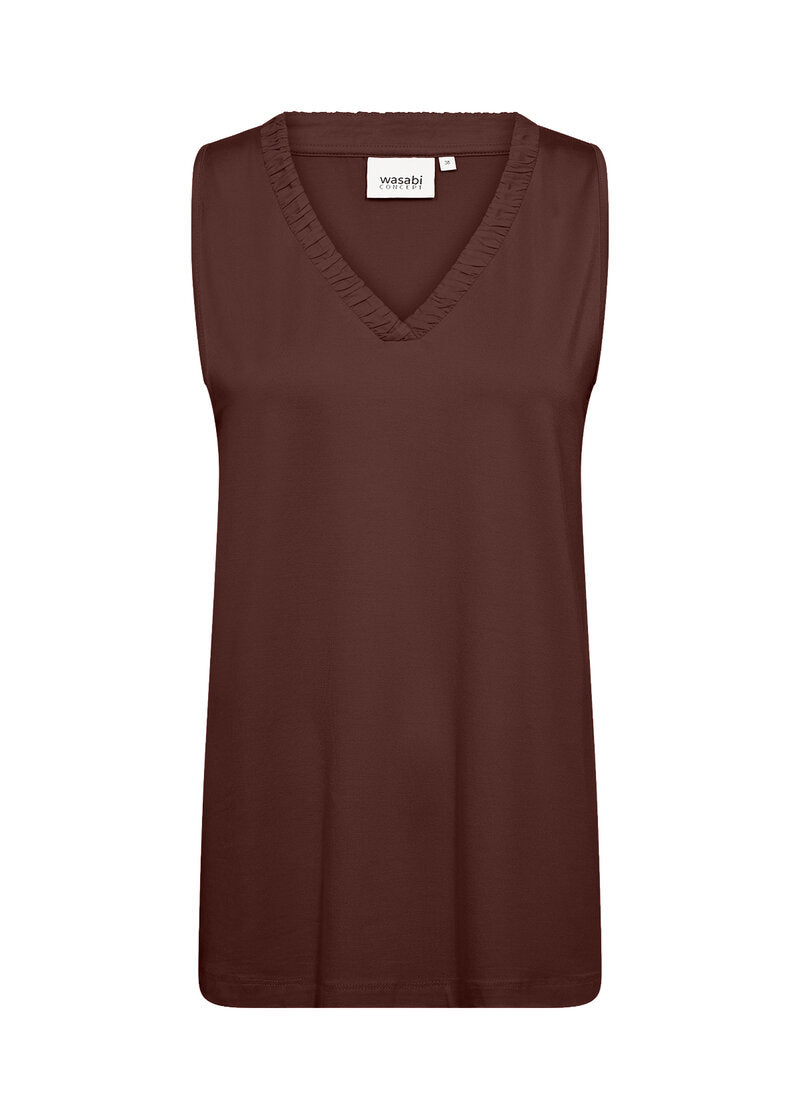 Stella 17 Sleeveless Top Hot Fudge | Smilebutiken - Wasabiconcept