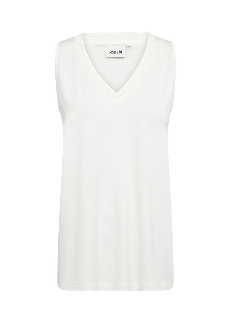 Stella 17 Ärmlös Topp White | Smilebutiken - Wasabiconcept