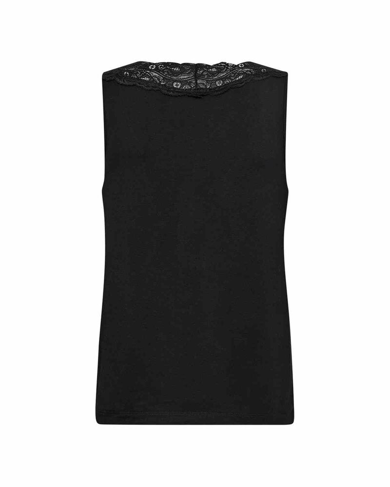 Stella 47 Linen With Lace Women Black | Smilebutiken - Wasabiconcept