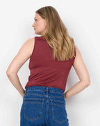 Stella 47 Lace Tank Top Women Oxblood Red | Smilebutiken - Wasabiconcept