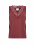 Stella 47 Lace Tank Top Women Oxblood Red | Smilebutiken - Wasabiconcept
